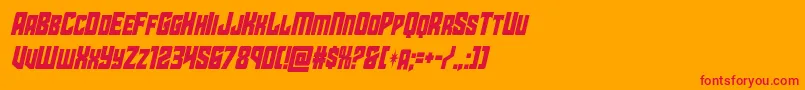 starguardcondital Font – Red Fonts on Orange Background