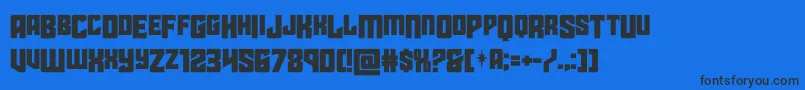 starguarddropcase Font – Black Fonts on Blue Background