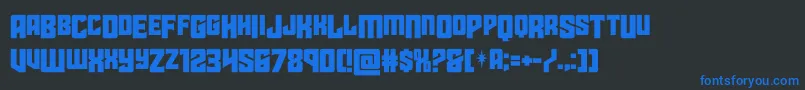 starguarddropcase Font – Blue Fonts on Black Background