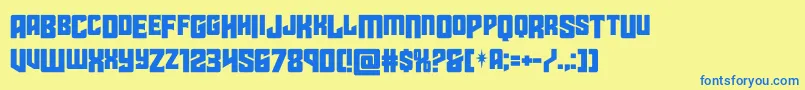 Шрифт starguarddropcase – синие шрифты на жёлтом фоне