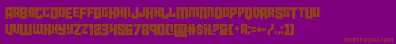 starguarddropcase-fontti – ruskeat fontit violetilla taustalla