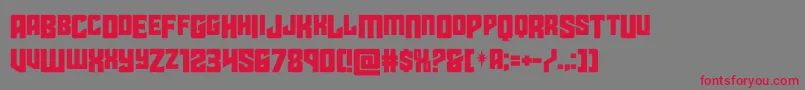 starguarddropcase Font – Red Fonts on Gray Background