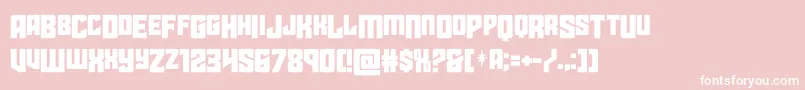 フォントstarguarddropcase – ピンクの背景に白い文字