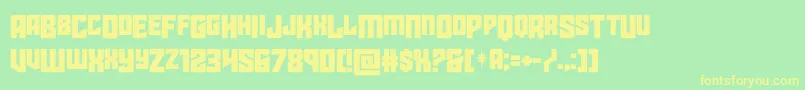 starguarddropcase Font – Yellow Fonts on Green Background