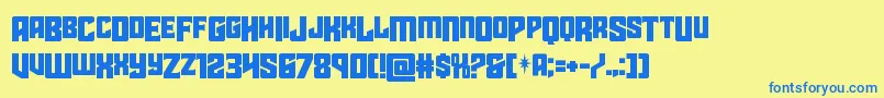 starguarddropcase Font – Blue Fonts on Yellow Background