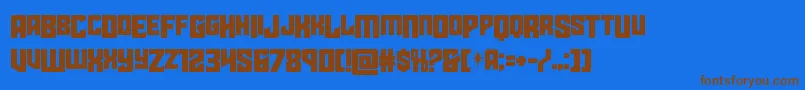starguarddropcase Font – Brown Fonts on Blue Background