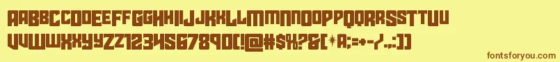 starguarddropcase Font – Brown Fonts on Yellow Background