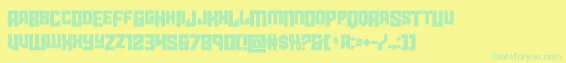 starguarddropcase Font – Green Fonts on Yellow Background