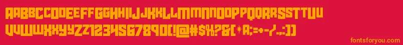 starguarddropcase Font – Orange Fonts on Red Background