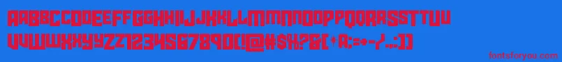 starguarddropcase Font – Red Fonts on Blue Background