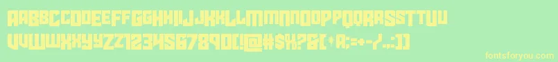 starguarddropcase Font – Yellow Fonts on Green Background