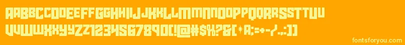 フォントstarguarddropcase – オレンジの背景に黄色の文字