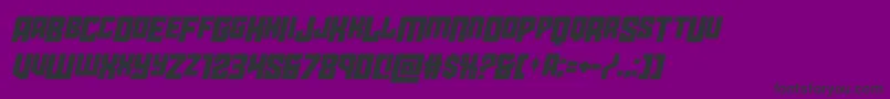 Шрифт starguarddropcaseital – чёрные шрифты на фиолетовом фоне