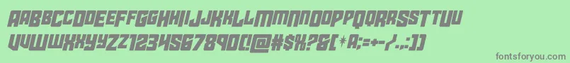 starguarddropcaseital Font – Gray Fonts on Green Background