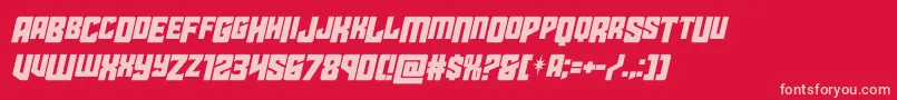 starguarddropcaseital Font – Pink Fonts on Red Background