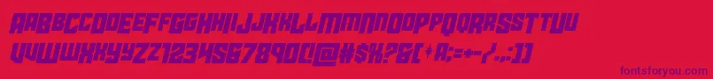 starguarddropcaseital Font – Purple Fonts on Red Background