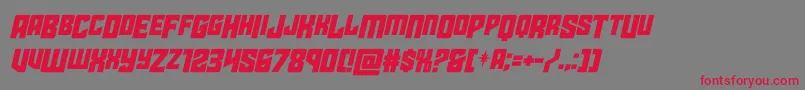 starguarddropcaseital Font – Red Fonts on Gray Background