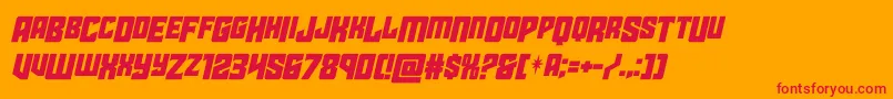 starguarddropcaseital Font – Red Fonts on Orange Background