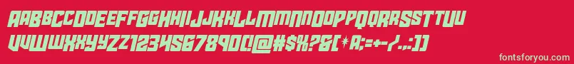 starguarddropcaseital Font – Green Fonts on Red Background