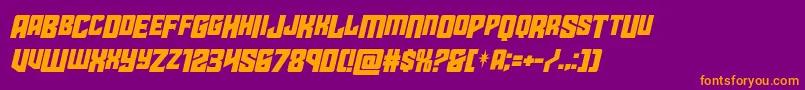 starguarddropcaseital Font – Orange Fonts on Purple Background