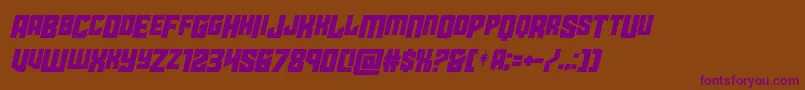 starguarddropcaseital Font – Purple Fonts on Brown Background