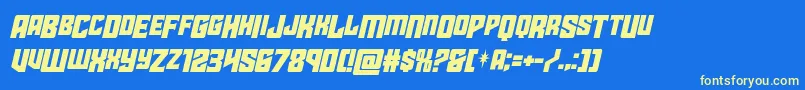 starguarddropcaseital Font – Yellow Fonts on Blue Background