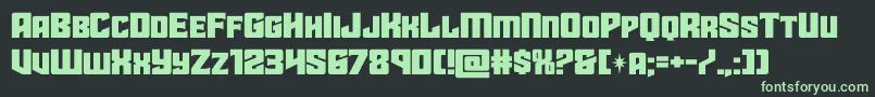 starguardexpand-fontti – vihreät fontit mustalla taustalla