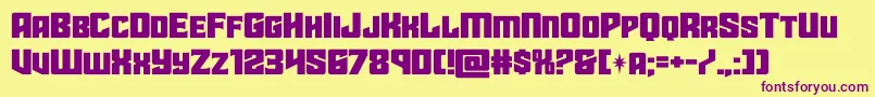 starguardexpand Font – Purple Fonts on Yellow Background