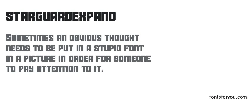 Review of the Starguardexpand Font