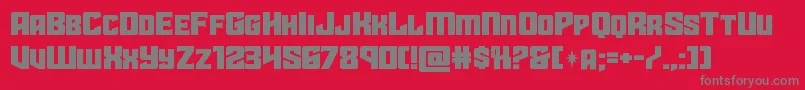 starguardexpand-fontti – harmaat kirjasimet punaisella taustalla