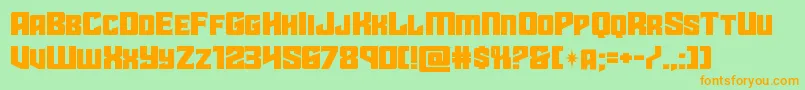 starguardexpand Font – Orange Fonts on Green Background