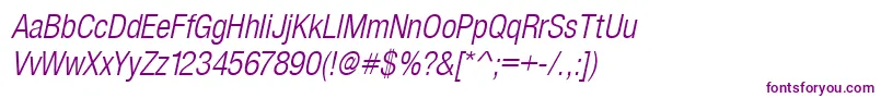 SansLightCond.Italic-Schriftart – Violette Schriften