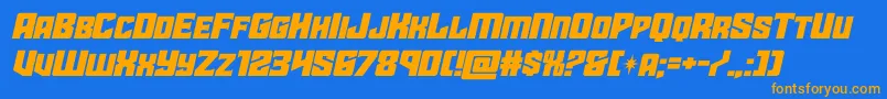 starguardexpandital Font – Orange Fonts on Blue Background