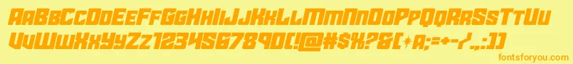 starguardexpandital Font – Orange Fonts on Yellow Background