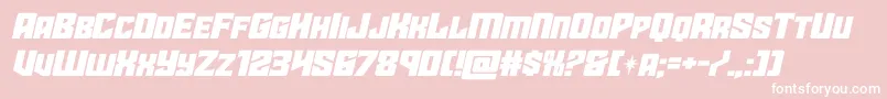 starguardexpandital Font – White Fonts on Pink Background