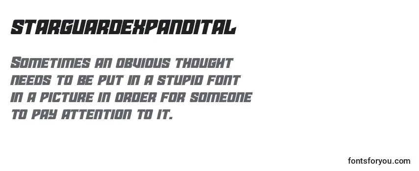 Review of the Starguardexpandital Font