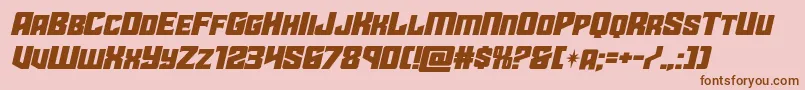 starguardexpandital Font – Brown Fonts on Pink Background