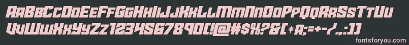 starguardexpandital-Schriftart – Rosa Schriften auf schwarzem Hintergrund