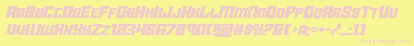 starguardexpandital Font – Pink Fonts on Yellow Background