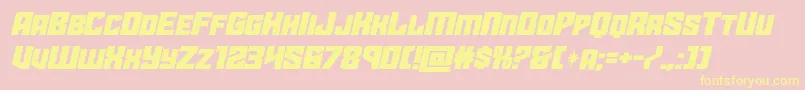 starguardexpandital Font – Yellow Fonts on Pink Background