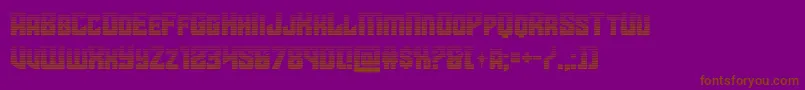 フォントstarguardgrad – 紫色の背景に茶色のフォント