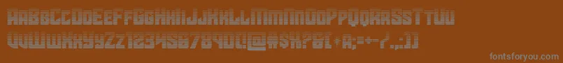 starguardgrad-fontti – harmaat kirjasimet ruskealla taustalla
