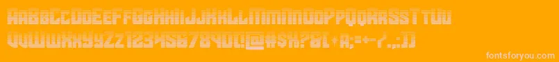 starguardgrad-fontti – vaaleanpunaiset fontit oranssilla taustalla