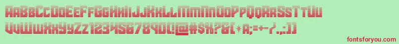 starguardgrad-fontti – punaiset fontit vihreällä taustalla
