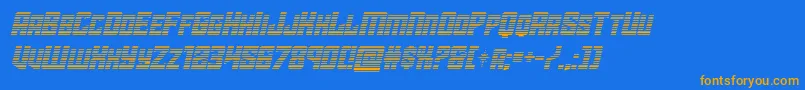 starguardgradital Font – Orange Fonts on Blue Background