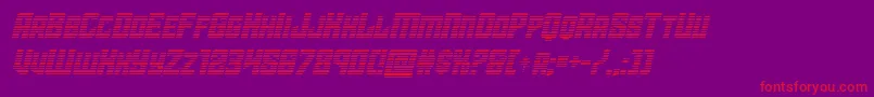 フォントstarguardgradital – 紫の背景に赤い文字