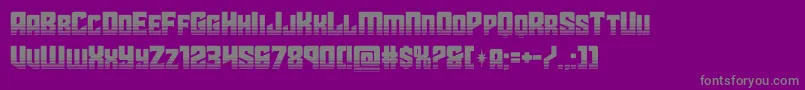 フォントstarguardhalf – 紫の背景に灰色の文字