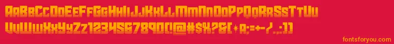 starguardhalf Font – Orange Fonts on Red Background