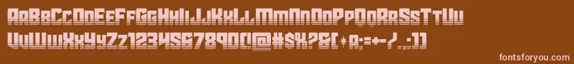 starguardhalf Font – Pink Fonts on Brown Background