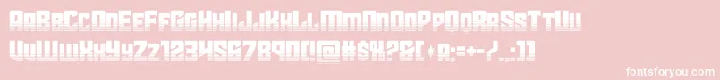 フォントstarguardhalf – ピンクの背景に白い文字